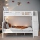 preview thumbnail 2 of 12, Stairway Twin-over-Full Bunk Bed with Storage and Guard Rail,Space-Efficient Multifunctional Bunk Bed with Storage