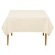 preview thumbnail 7 of 14, 54in Square 20pk Polyester Fabric Tablecloths Ivory