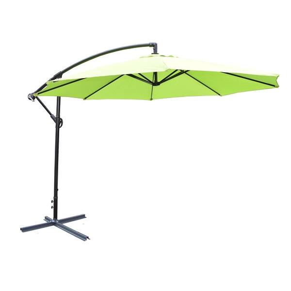 Shop Black Friday Deals On 10 Lime Green And Black Cantilever Patio Umbrella With Metal Stand Overstock 20769915