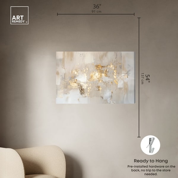 dimension image slide 4 of 6, Sands Of Time Boho Abstract Warm Color Canvas Wall Art by Art Remedy, Gallery Wrapped