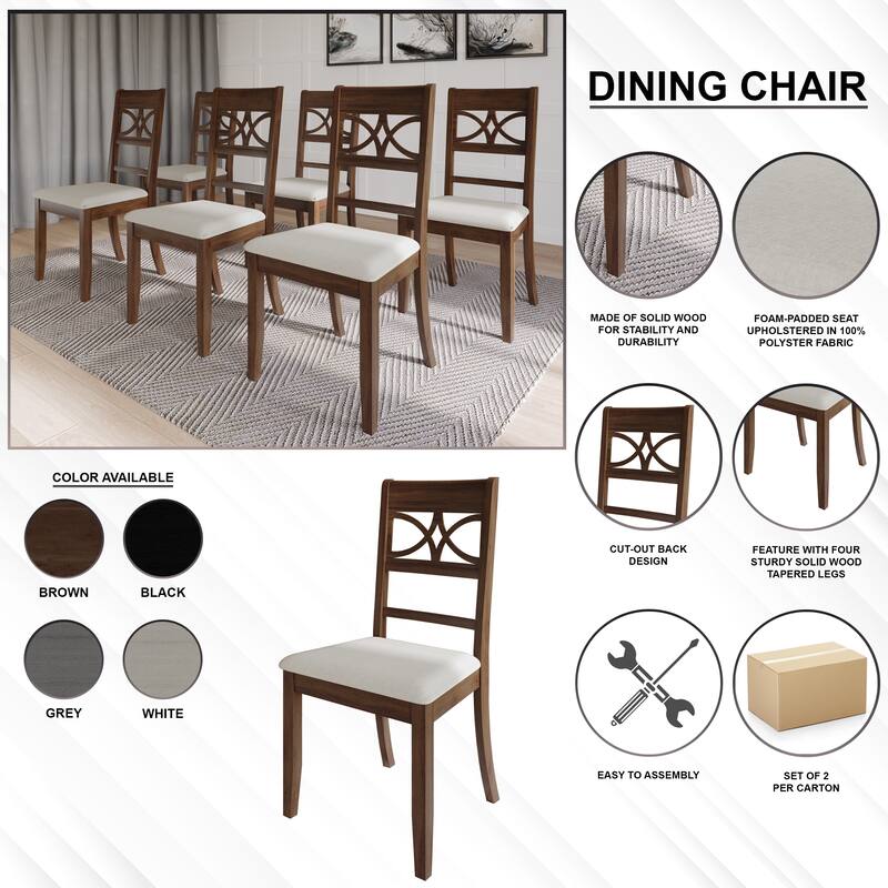 CraftPorch Mid Century Modern 4-Piece Chair and Round Table Dining Set