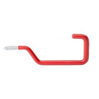 Rafter Screw Hook, Red Vinyl-Coated Steel -N188-010