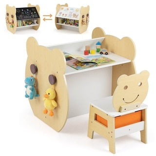 Costway 3-in-1 Kids Art Table & Chair. Reversible - See Details
