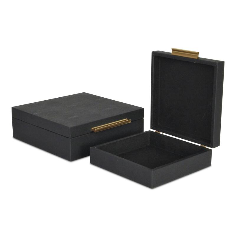 Lusan Black Vinyl Decorative Box Set