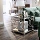 preview thumbnail 5 of 21, Pehrson Contemporary 24-inch Glass Top Metal 1-Shelf Side Table by Silver Orchid