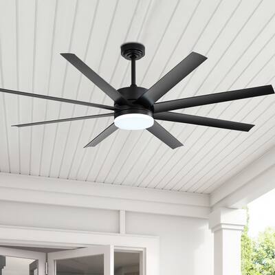 65-in Large Indoor Ceiling Fan with Light Remote (8-Blade)