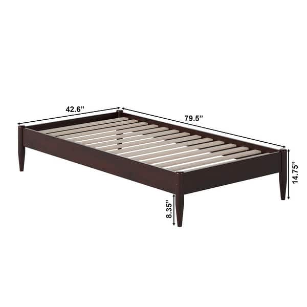 dimension image slide 5 of 20, AFI Pasadena Basic Platform Bed Frame