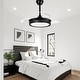 preview thumbnail 30 of 71, Bella Depot 36" Modern Retractable Ceiling Fan with Dimmable Led Light, Remote and APP Control 6-Speed Reversible DC Motor