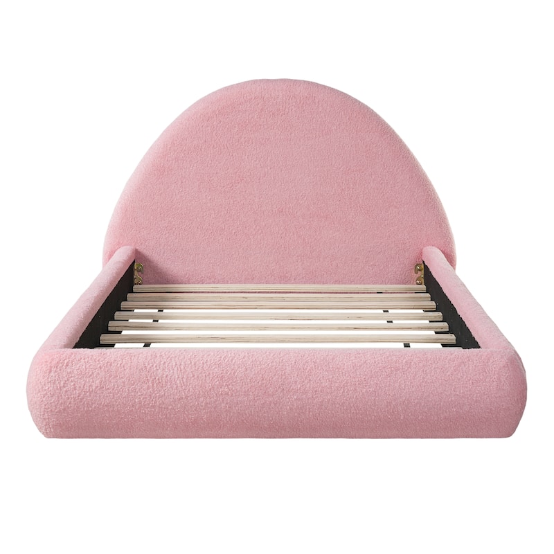 Christopher Knight Home - Rosalie Modern Upholstered Bed Frame with Curved Headboard