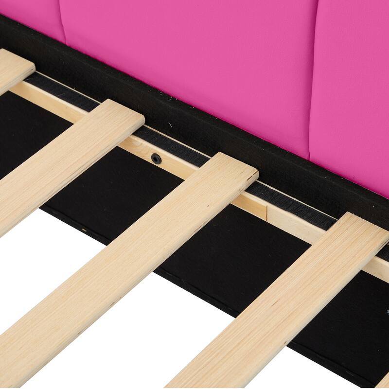 L-Shape Garden Backrest Daybed, Velvet Upholstered Sofabed with 2 Drawers, Soft Fabric Headboard Platform Bed Frame