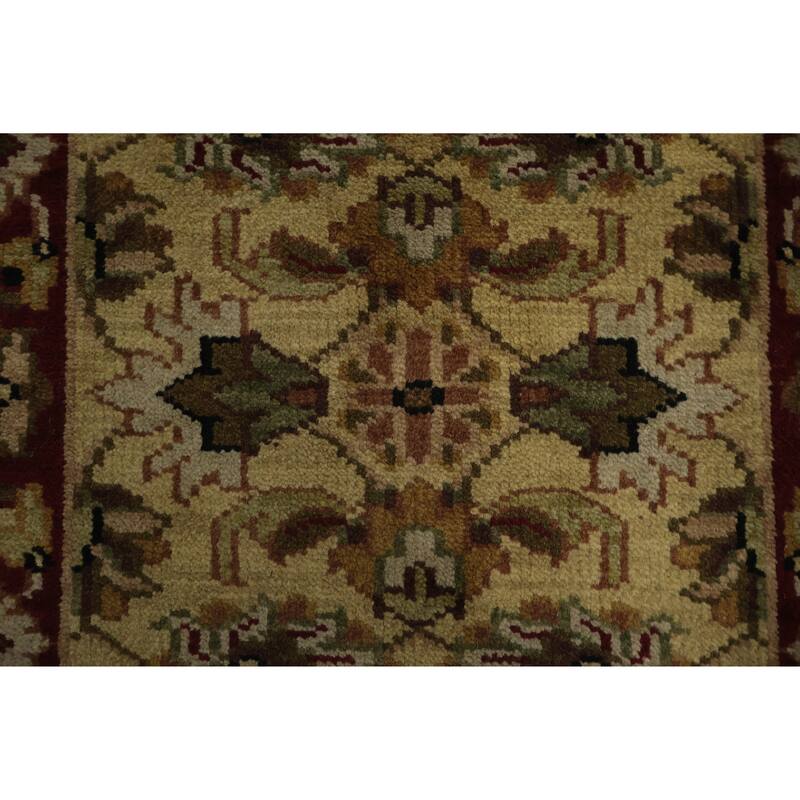 Hand Knotted Oriental 100% Wool Carpet Traditional All-Over Beige & Ivories Agra Area Rug - 4' 0'' X 2' 6''