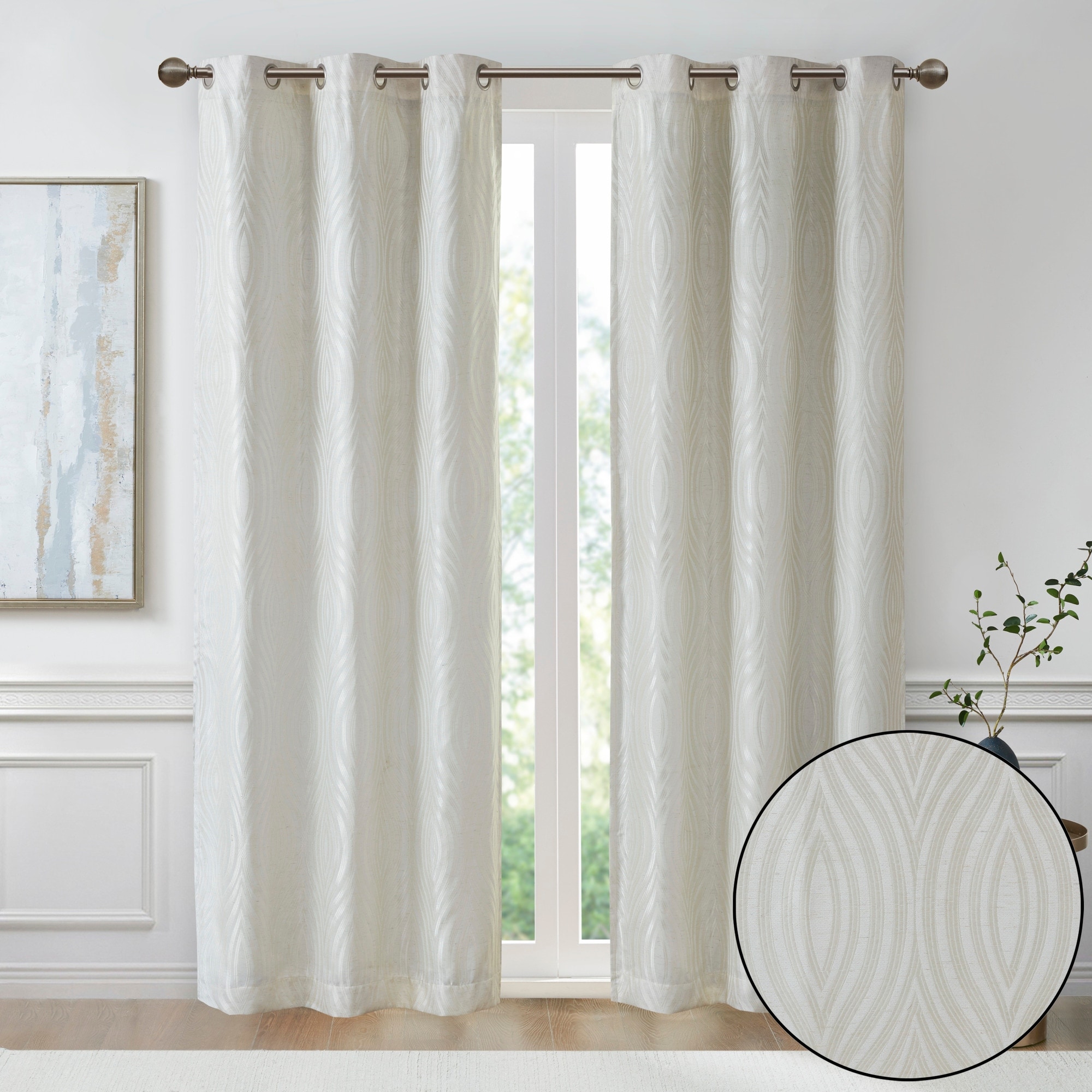 Cannes Ogee Jacquard Total Blackout Magnetic Closure Panel Pair by  Beautyrest - Overstock - 34805838