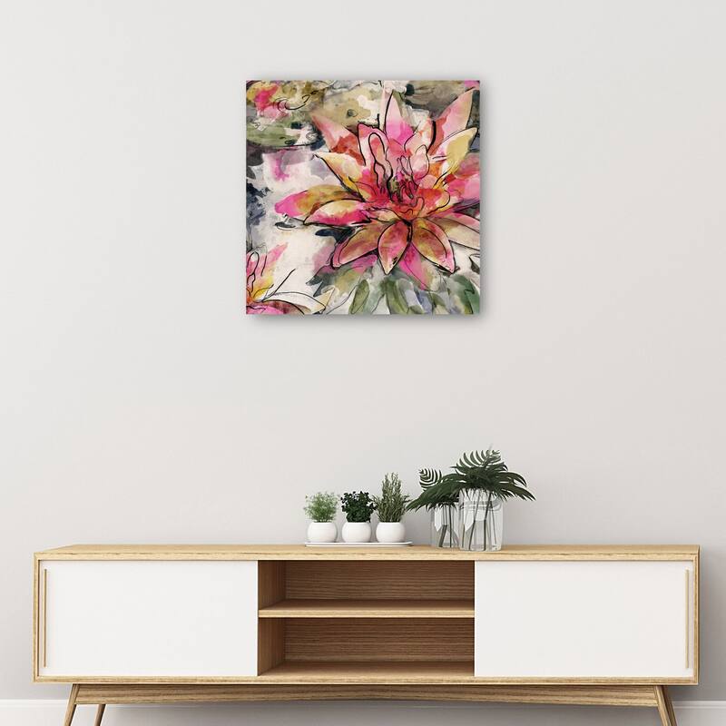 Lotus Blossom By Studio Arts Canvas Art Print