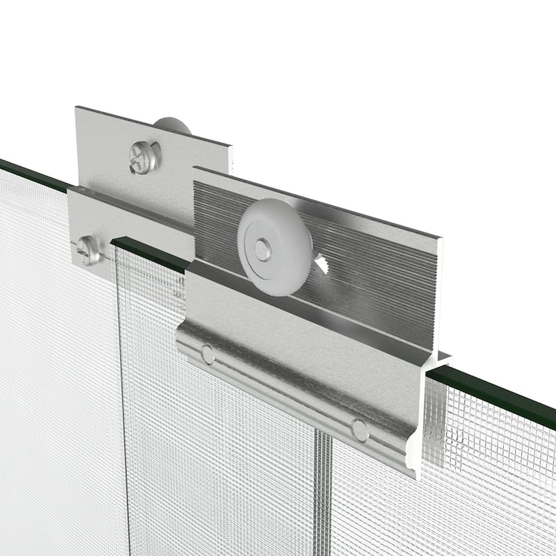 Elegant 60 in. W x 72 in. H Double Sliding Shower Doors wiith Frosted Glass in Brushed Nickel Finish - 60'' x 72''