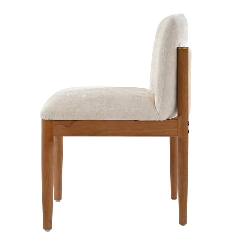 Christopher Knight Home - Modern Rubberwood Dining Chairs with Woven Rope Backrest