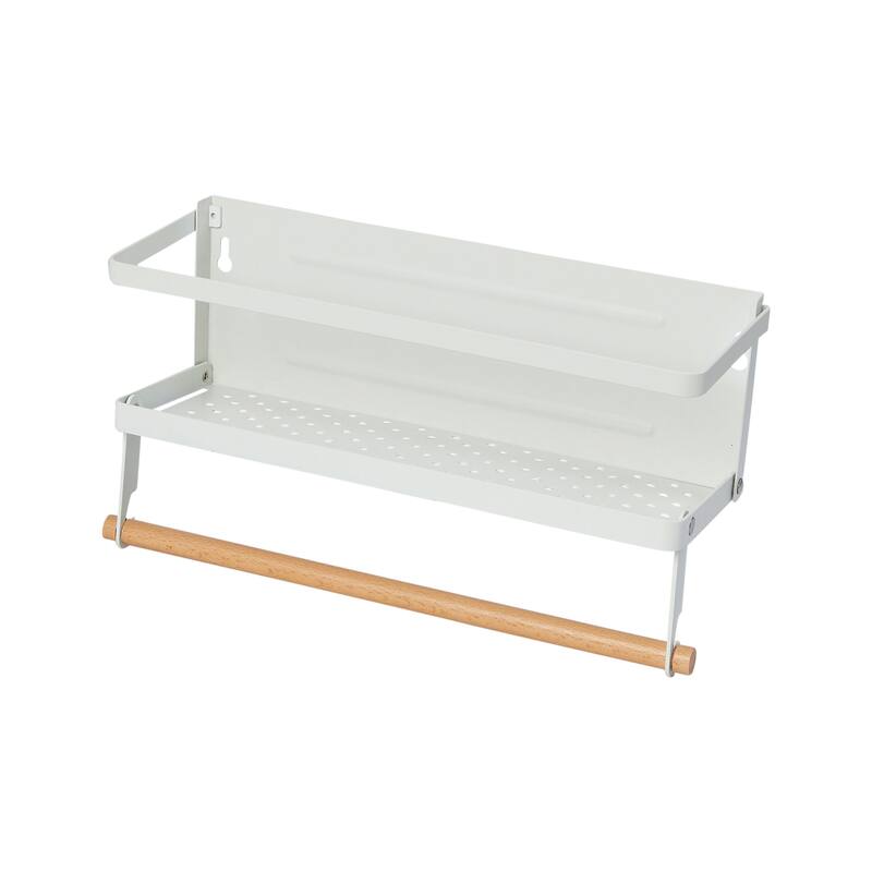 Household Essentials Metal Magnetic Organizer Rack - 12.3"L x 4.4"W x 6.3"H - White
