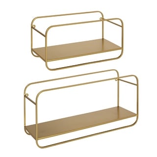 Kate and Laurel Emerline Wall Shelf Set - 2 Piece