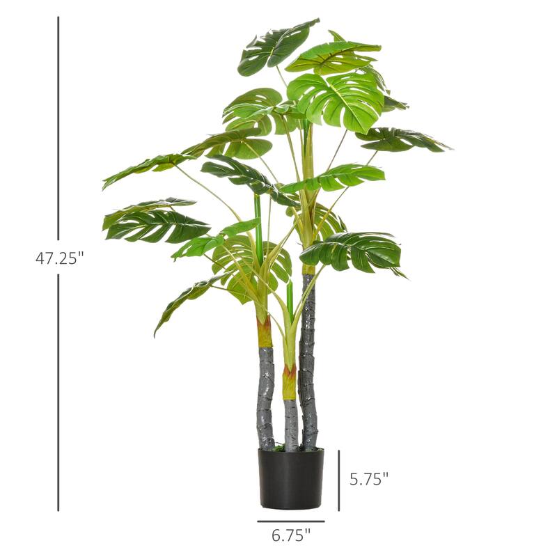4FT Artificial Monstera Tree, Faux Decorative Plant in Nursery Pot