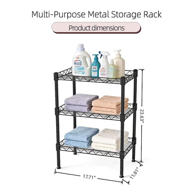 5 Tier Wire Shelving Unit Multi purpose metal storage rack 1750 lbs Capacity Steel Storage Shelves Adjustable Shelf with Wheels