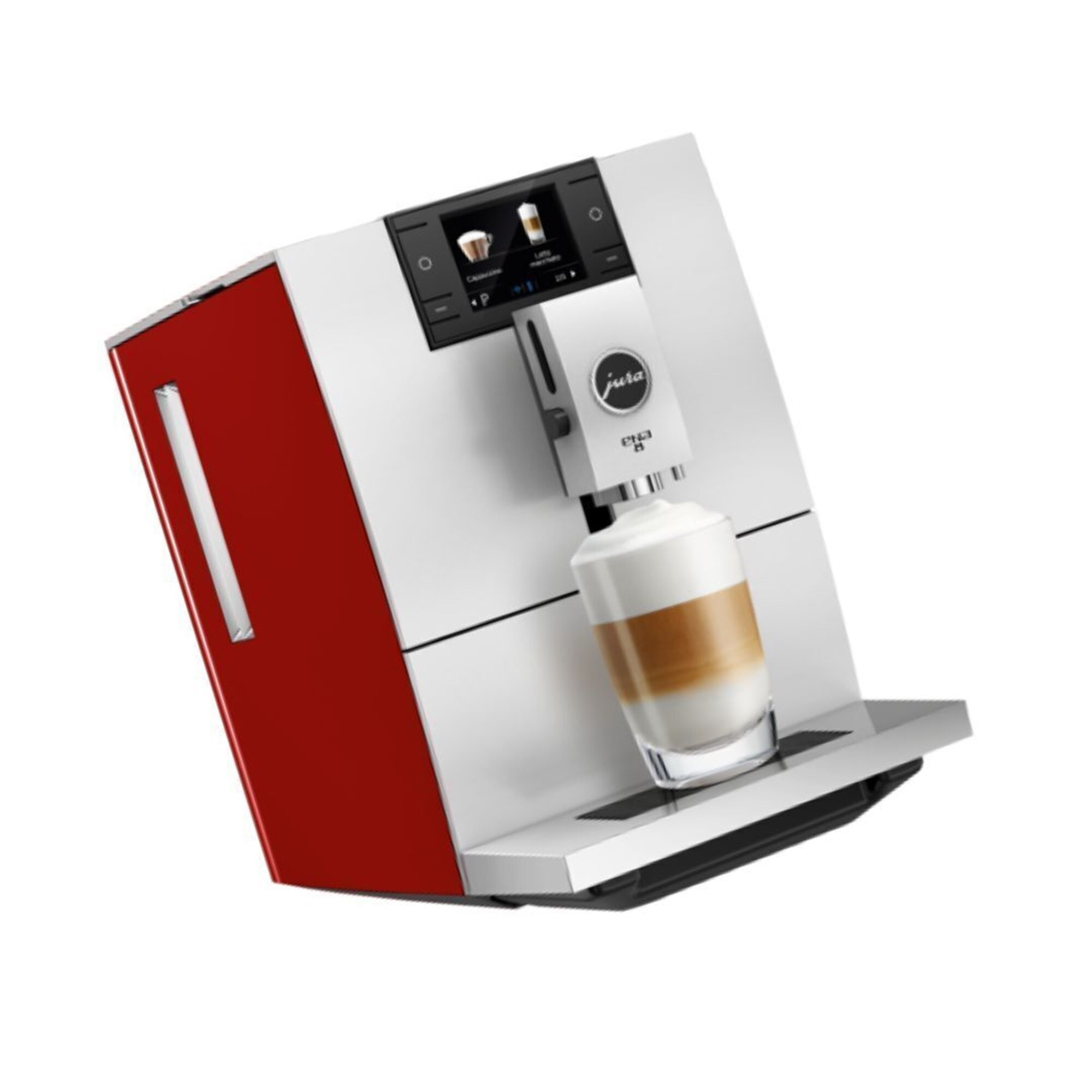 Jura ENA 8 Automatic Coffee Machine (Sunset Red),Certified