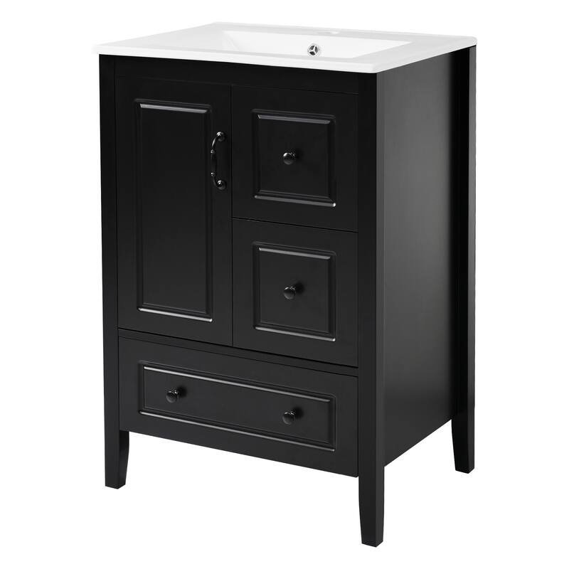 Bathroom Vanity Set with Arched Medicine Cabinet 24-Inch Vanity with Countertop