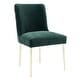 preview thumbnail 82 of 124, SAFAVIEH Couture Nolita Velvet Accent Chair - Mustard / Brass - 28"x23"x35.3" - 28" W x 23" D x 35" H