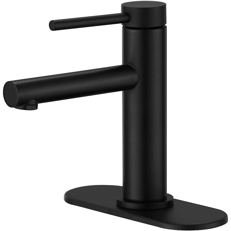 Single-Hole Widespread Bathroom Faucet with Deck Plate
