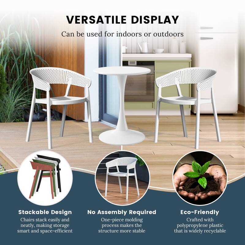Frond and Form Outdoor Stacking Dining Armchair (Set of 2)
