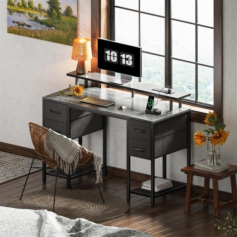 47 inch Computer Desk with 4 Drawers