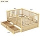 preview thumbnail 6 of 19, Full Size Daybed with Fence Guardrails and 2 Drawers