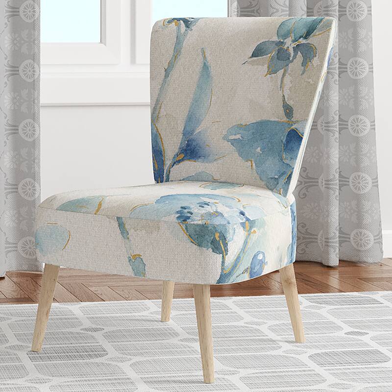 Designart "Indigold Bird Cottage Family II" Upholstered Farmhouse Accent Chair - Arm Chair
