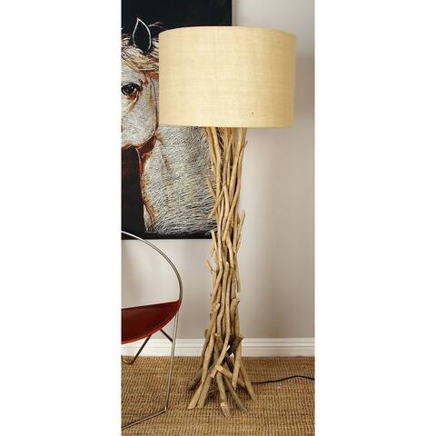 Beige Driftwood Rustic Floor Lamp 62 x 22 x 22