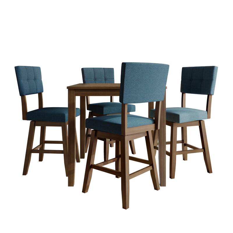 CraftPorch Modern Swivel Counter Dining Set - Blue