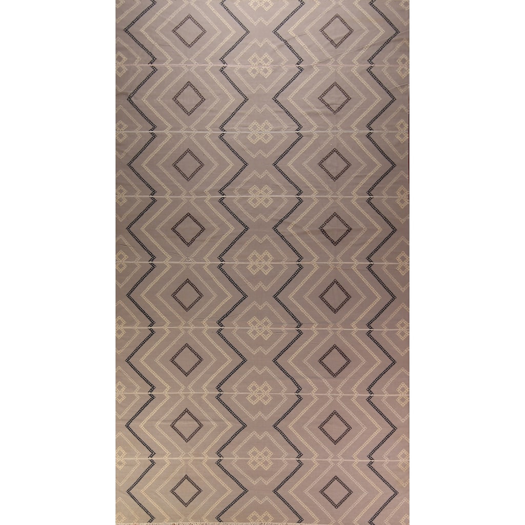 Flat Weave Kilim Durrie Oriental Large Area Rug Cotton Carpet - 10'5" x 18'9"