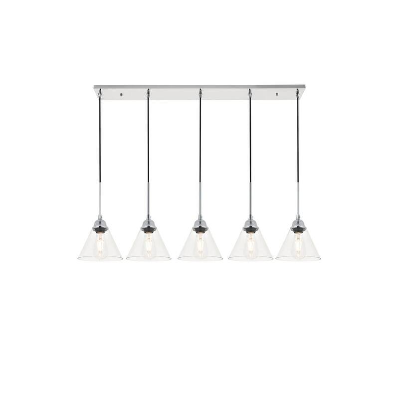 Histoire 5 light chrome Pendant