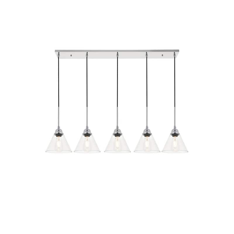 Histoire 5 light chrome Pendant
