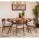 preview thumbnail 3 of 5, Fausett Mid-Century Modern 5 Piece Dining Set by Christopher Knight Home Beige/Walnut