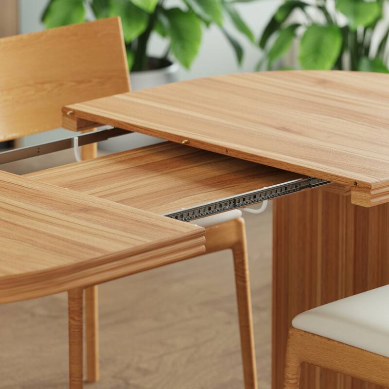 55.12"-70.87"Modern Extendable Dining Table With Removable Extension Leaves, Suitable For Dining Rooms, Kitchens