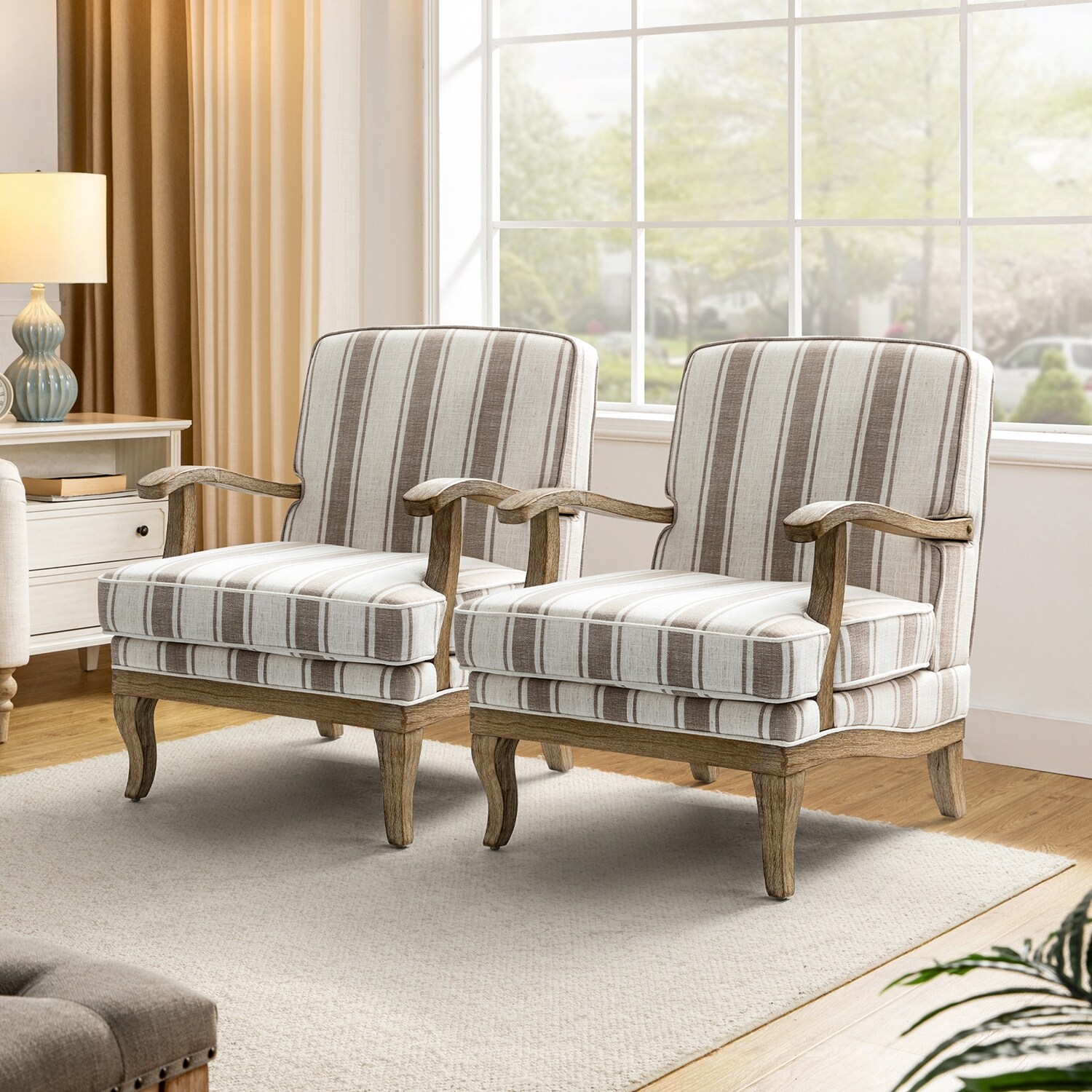 Farmhouse style deals accent chairs