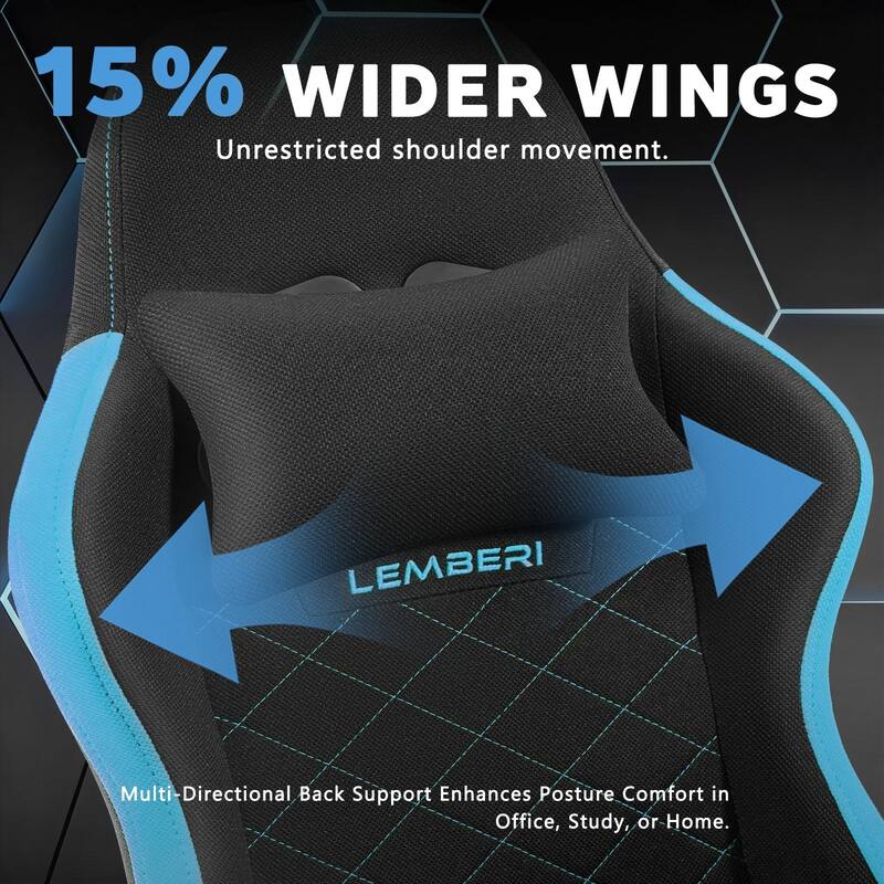 Bossin Gaming Chairs with Footrest, Big and Tall Chair 350lb Capacity, Racing Style Computer Chair with Ergonomic Lumbar Support