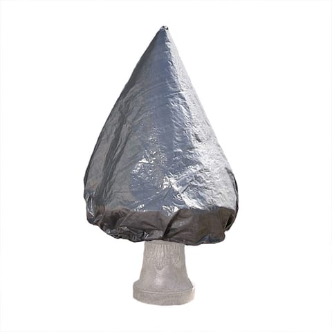 Sunnydaze Gray Tiered Fountain Cover - Small - 38-Inch Tall x 44-Inch Diameter