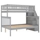 preview thumbnail 3 of 14, Merax Twin over Full Wood Bunk Bed with Storage Stairs