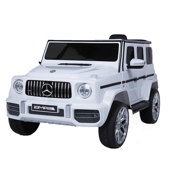 slide 2 of 29, Licensed Mercedes-Benz G63 Electric Ride-On Car for Kids, Remote Control White
