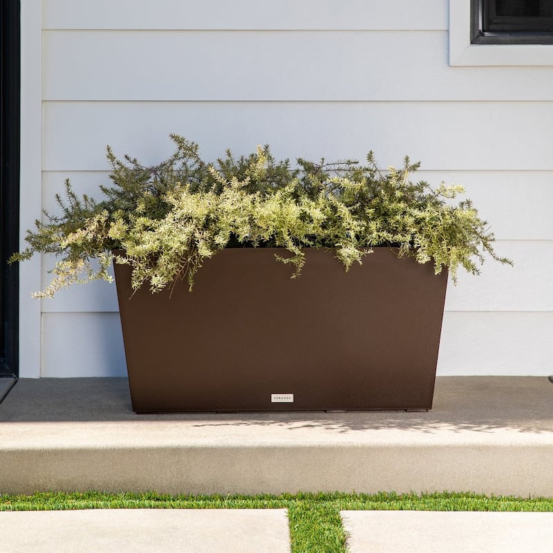 Pure Series Midori Planter - 16"H X 10"W X 31"L - Brown
