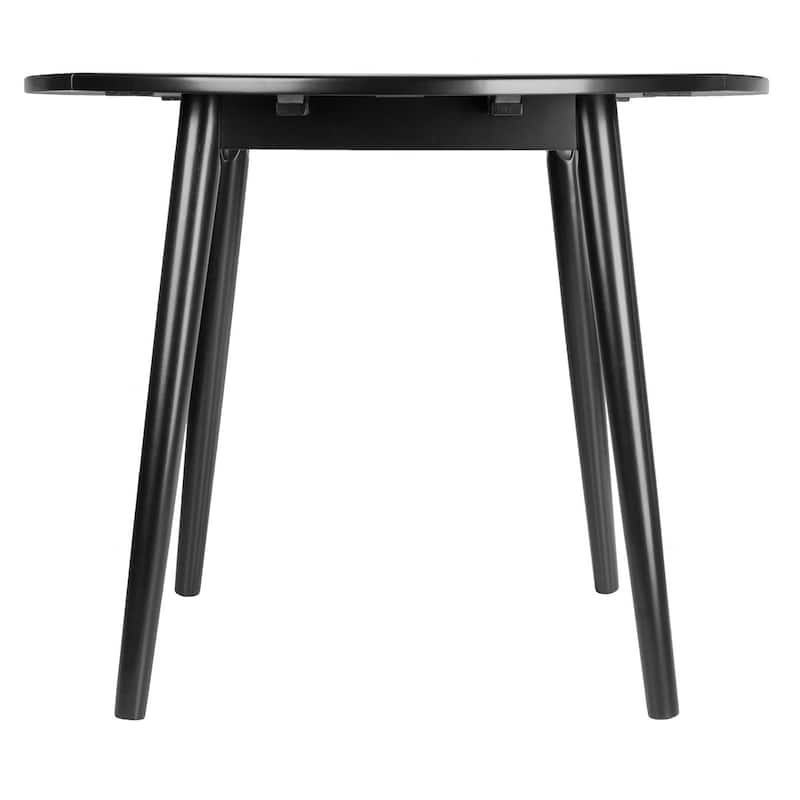 Black Round Drop Leaf Dining Table