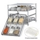preview thumbnail 1 of 2, Metal Spice Rack 3 Tier 18-Bottle Spice Drawer Organizer