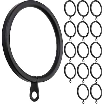 Meriville 2-Inch Inner Diameter Metal Flat Curtain Rings with Eyelets