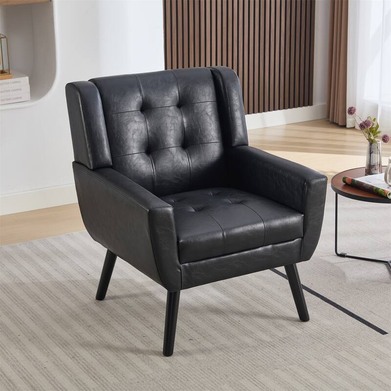 Modern Ergonomics Accent Chair with Black Legs