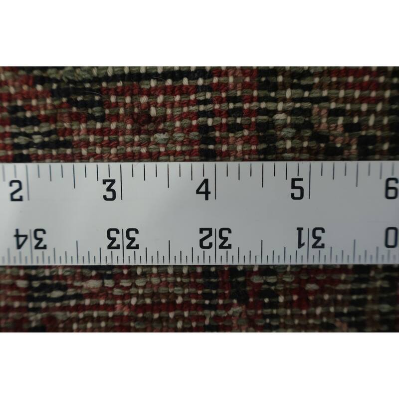 Hand Knotted Oriental 100% Wool Carpet Traditional Tribal Red Gharajeh Runner Rug - 10' 1'' X 3' 3''