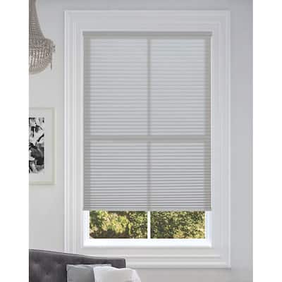 BlindsAvenue Cordless Light Filtering Cellular Honeycomb Shade, 9/16" Single Cell, Gray Sheen